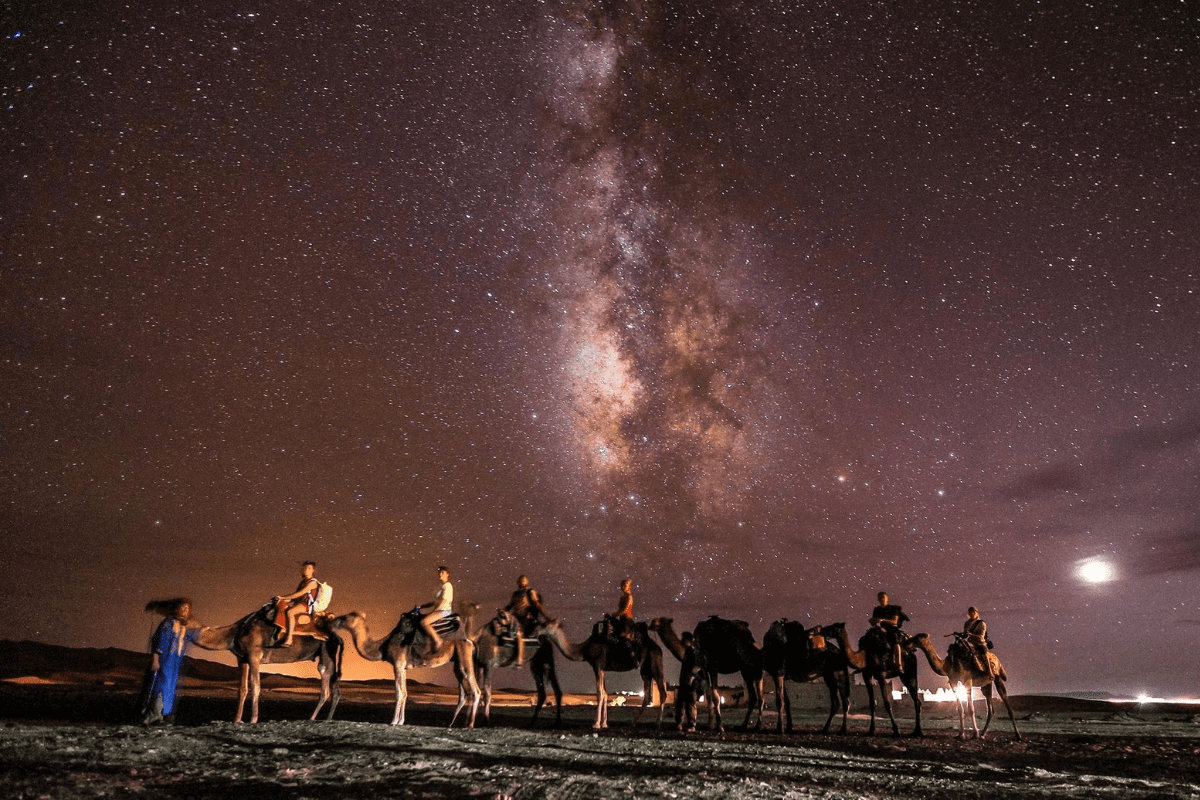 Zagora camel trekking night ride stargazing